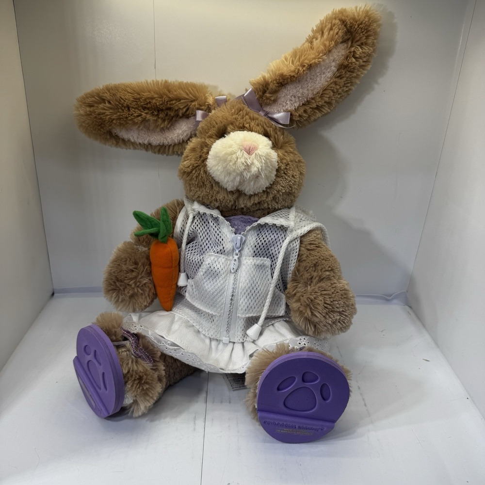 Easter Build A Bear Brown Bunny Rabbit Plush w/Outfit Bendable Poseable Ears